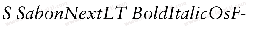 S SabonNextLT BoldItalicOsF字体转换